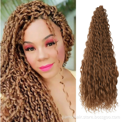 16 inch Crochet Twist Hair Curly Crochet Hair Soft Loose Wave Synthetic Braiding Hair Extensions